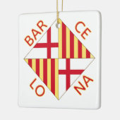 Barcelona coat of arms keramikornament (Links)