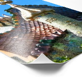 Barcelona, Detail der Architektur von Gaudi Fotodruck (Ecke)