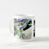 Barcelona-Eidechsen-Handmosaiken Kaffeetasse (Vorderseite Links)