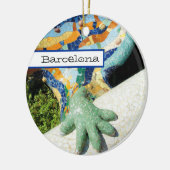 Barcelona-Eidechsen-Handmosaiken Keramikornament (Links)