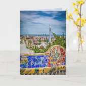 Barcelona Einzigartige fotografische Kunst Karte (Gelbe Blume)