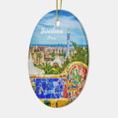 Barcelona Einzigartiges Foto Moderne Kunst Keramik Ornament (Links)