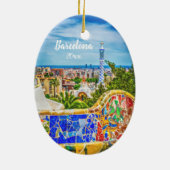 Barcelona Einzigartiges Foto Moderne Kunst Keramik Ornament (Hinten)