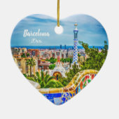 Barcelona Einzigartiges Foto Moderne Kunst Keramikornament (Hinten)