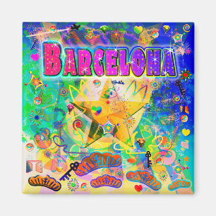 Barcelona Epochen-Stunden-Magnet Magnet