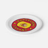 Barcelona España Pappteller (Schrägansicht)