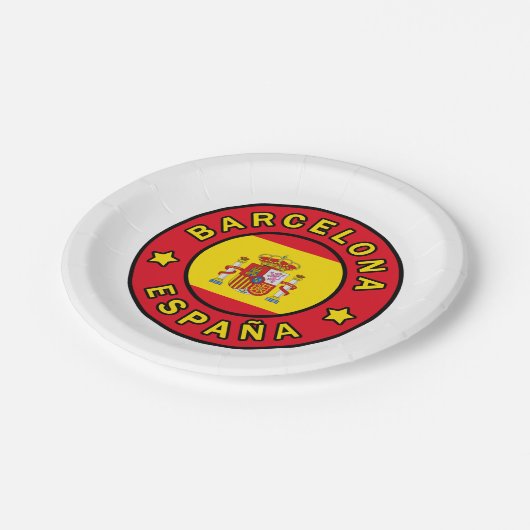 Barcelona España Pappteller (Schrägansicht)