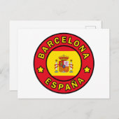 Barcelona España Postkarte (Vorne/Hinten)