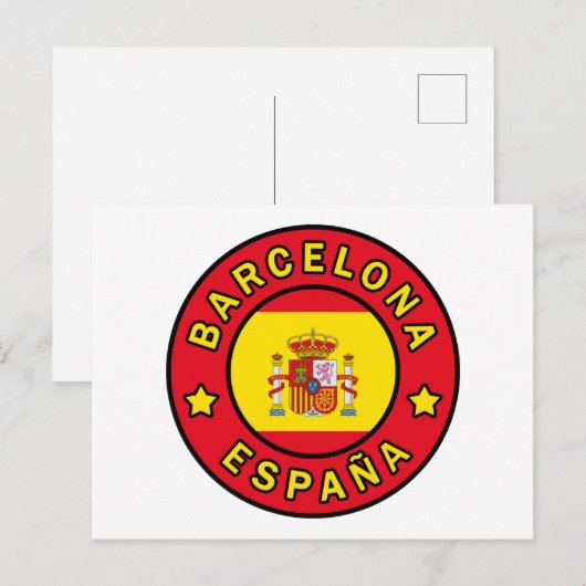 Barcelona España Postkarte (Vorne/Hinten)