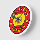 Barcelona España Runde Wanduhr (Winkel)