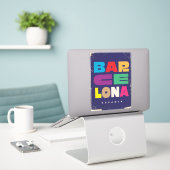 Barcelona Espania Aufkleber (Laptop auf Schreibtisch)