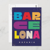 Barcelona Espania Postkarte (Vorne/Hinten)