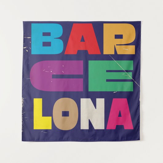Barcelona Espania Wandteppich (Vorderseite)