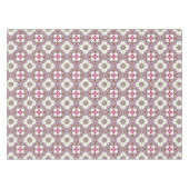 Barcelona-Fliesen-Blume mit rosa Bändern Tischdecke (Vorderseite (Horizontal))