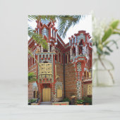 Barcelona. Gaudí. Casa Vicens. Einladung (Stehend Vorderseite)