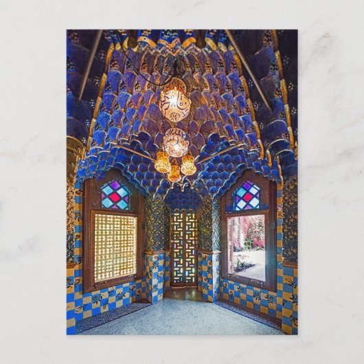 Barcelona. Gaudí. Casa Vicens. Innen. Ver. 6. Postkarte (Vorderseite)