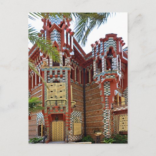 Barcelona. Gaudí. Casa Vicens. Postkarte (Vorderseite)