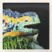 Barcelona, Gaudi - Eidechse, Spanien (Dinning) Glasuntersetzer (Vorderseite)