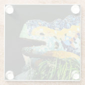 Barcelona, Gaudi - Eidechse, Spanien (Dinning) Glasuntersetzer (Rückseite)