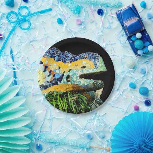 Barcelona, Gaudi - Eidechse, Spanien (dinning Pappteller (Party)