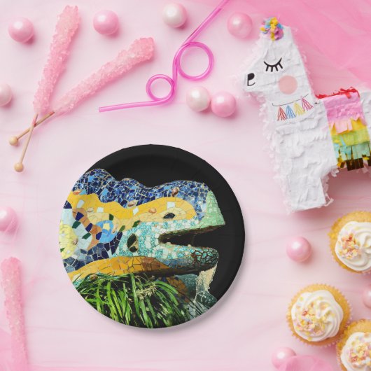 Barcelona, Gaudi - Eidechse, Spanien (dinning Pappteller (Party)