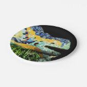 Barcelona, Gaudi - Eidechse, Spanien (dinning Pappteller (Schrägansicht)