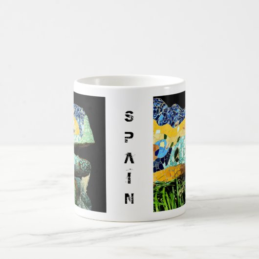 Barcelona, Gaudi - Eidechse, Spanien Kaffeetasse (Mittel)