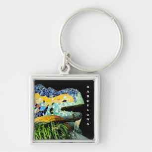 Barcelona, Gaudi - Eidechse, Spanien - Stadt Schlüsselanhänger