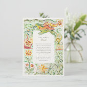 Barcelona Gaudí-Inspired Mosaic Wedding Begleitkarte (Stehend Vorderseite)