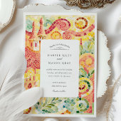 Barcelona Gaudí-Inspirierte Mosaikhochzeit Einladung