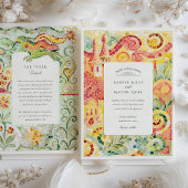 Barcelona Gaudí-Inspirierte Mosaikhochzeit Einladung