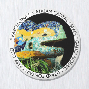Barcelona, Gaudi - Lizard, Spanien/Katalonien Magnet