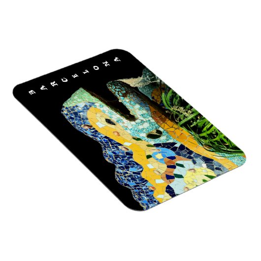 Barcelona, Gaudi - Lizard, Spanien Magnet (Rechte Seite)