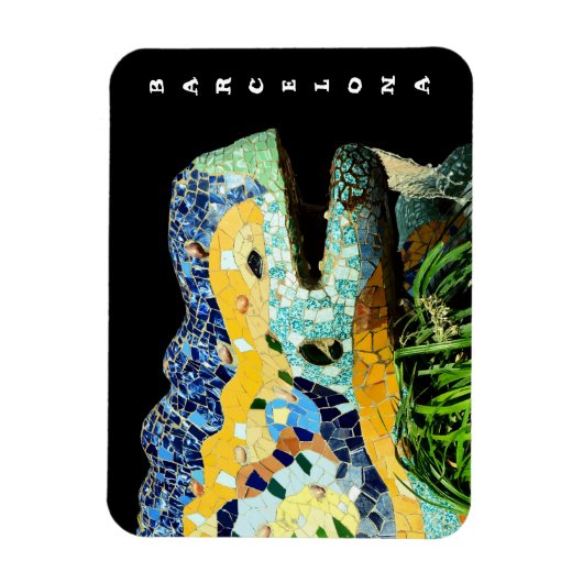 Barcelona, Gaudi - Lizard, Spanien Magnet (Vertikal)