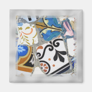 Barcelona Gaudi Mosaics Nah Magnet