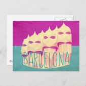 Barcelona Gaudi Paradise Postkarte (Vorne/Hinten)