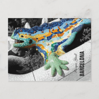 Barcelona Gaudi Park Guell Postkarte