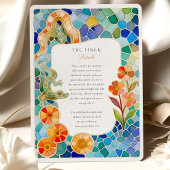 Barcelona Gaudí Watercolor Wedding Einladung