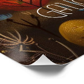 Barcelona: Gaudi's Masterpiece - Whimsical Art Poster (Ecke)