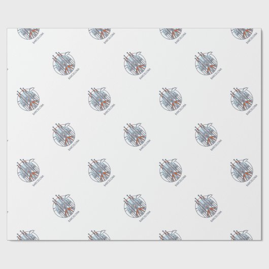 Barcelona Geschenkpapier (Flach)