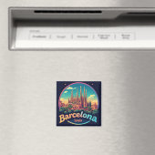 🧲 Barcelona Gotisches Viertel Erinnerung Spanien  Magnet (In Situ (Geschirrspüler))