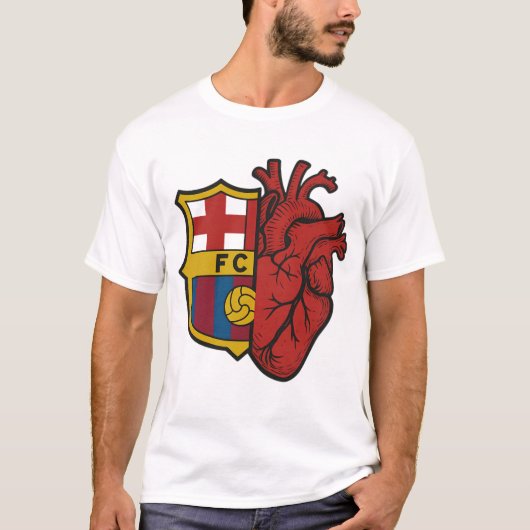 Barcelona Herz Fan T-Shirt  (Vorderseite)