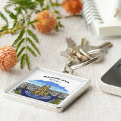 Barcelona Illustration individuelle Name Schlüssel Schlüsselanhänger (Seite)