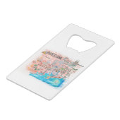 Barcelona Illustrierte Reisekarte mit Straßen Geldbeutel Flaschenöffner (Vorderseite Schrägansicht)