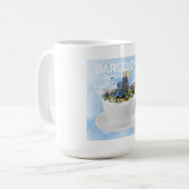 Barcelona im Teacup - Sagrada Familia Skyline Kaffeetasse (Vorderseite Links)
