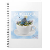 Barcelona im Teacup - Sagrada Familia Skyline Notizblock (Vorderseite)