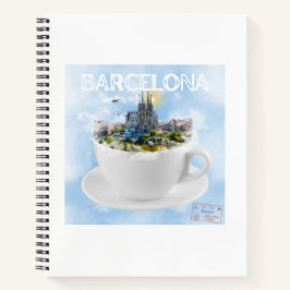 Barcelona im Teacup - Sagrada Familia Skyline Notizblock
