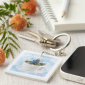 Barcelona im Teacup - Sagrada Familia Skyline Schlüsselanhänger (Vorderseite rechts)
