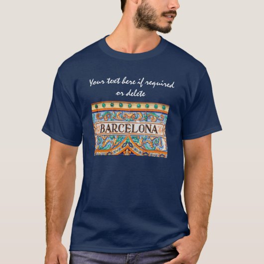 Barcelona in Kachelwirkung /Spanien/Spanien T-Shirt (Vorderseite)