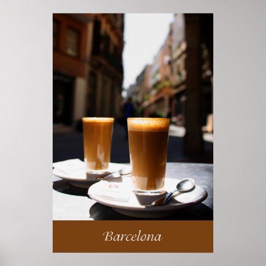 Barcelona Kaffeepause Poster (Vorne)